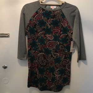 XXS LuLaRoe Randy baseball T